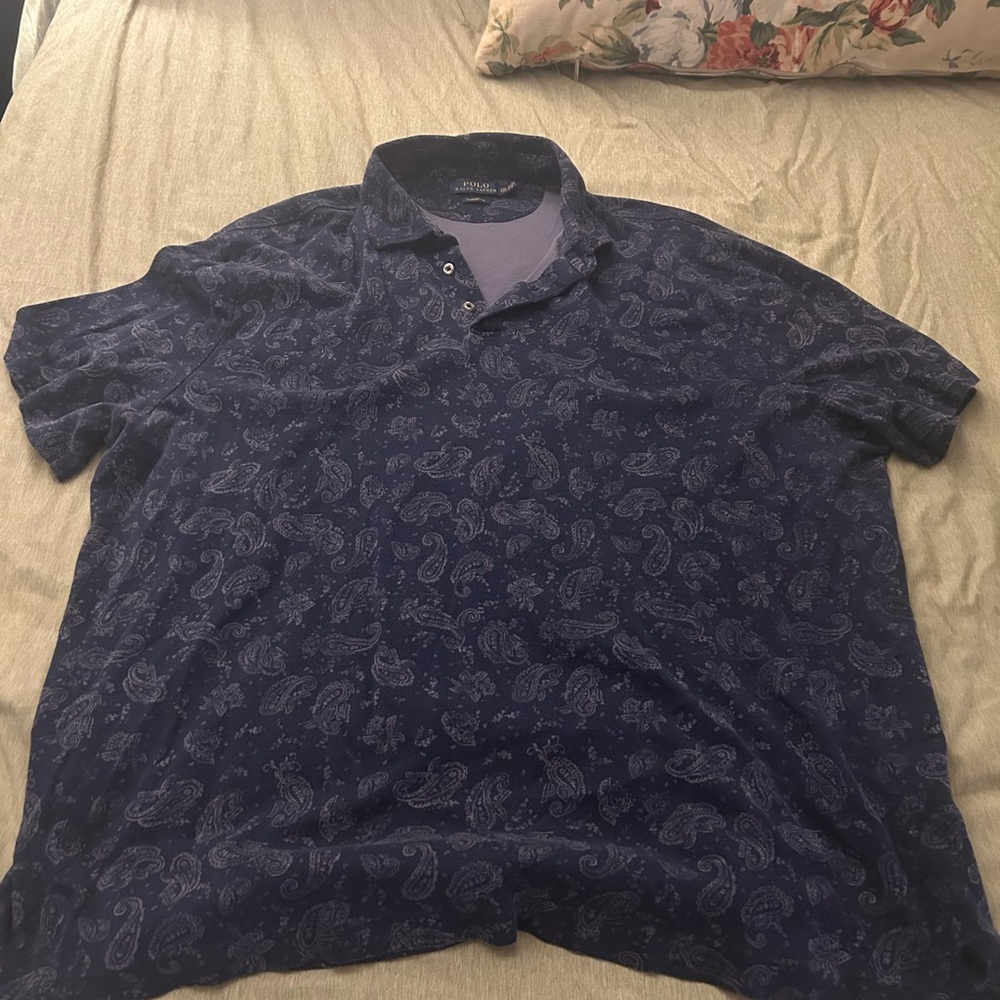 Polo by Ralph Lauren Navy Paisley Polo Shirt